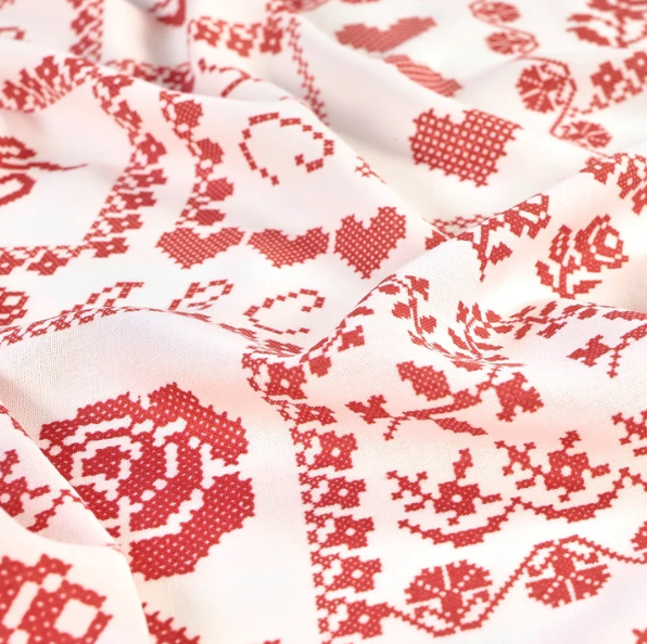 Sampler in Ivory | Viscose & Linen