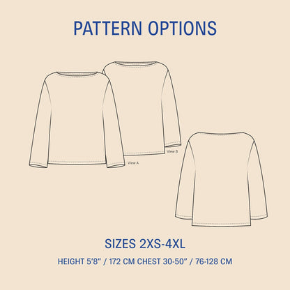 Boatneck Blouse sewing pattern Wardrobe By Me