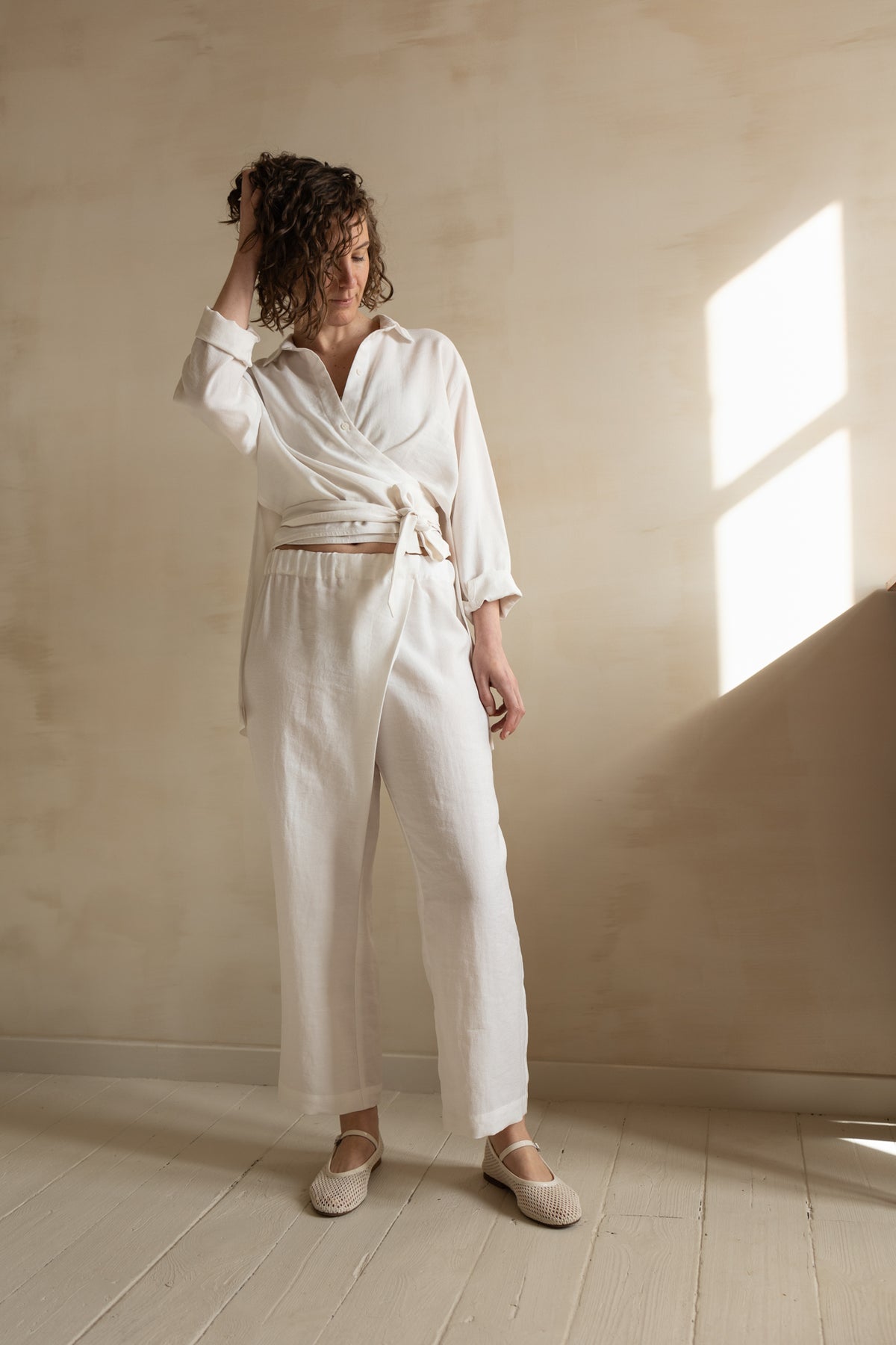 Chemise cache-coeur asymétrique Hortense