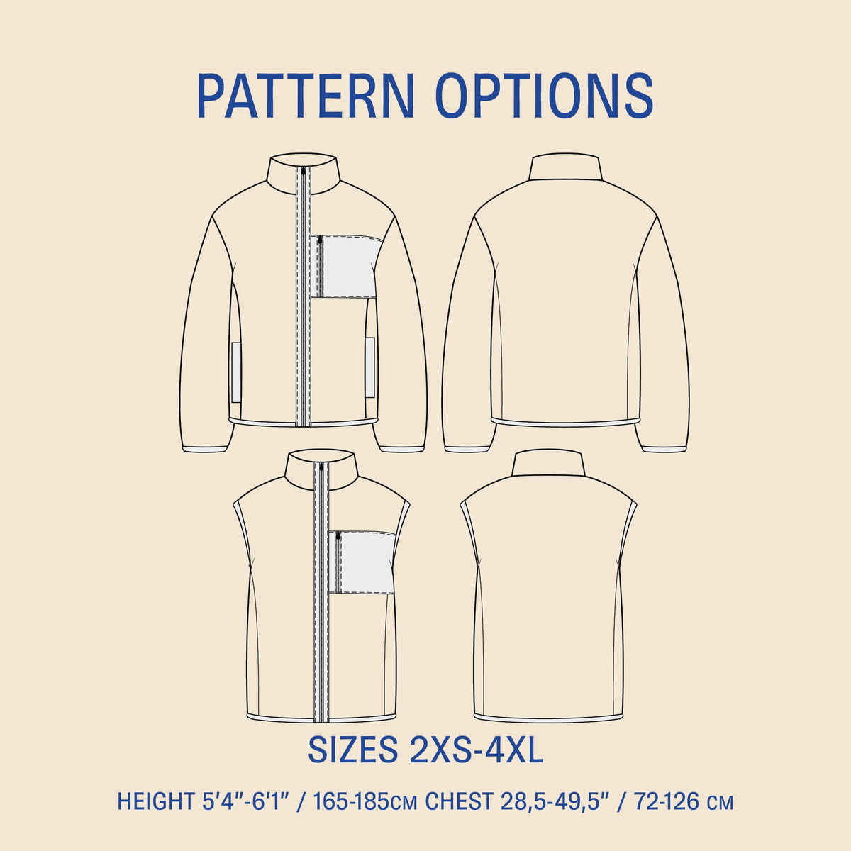Cozy Fleece Jacket sewing pattern