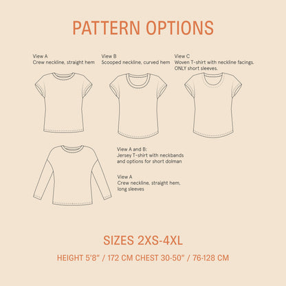 Easy T-shirt Sewing Pattern Wardrobe By Me