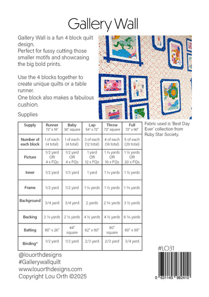 Gallery Wall Quilt pattern
