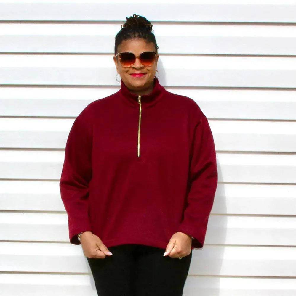 Half zipper sweater Pattern Wardrobe By Me
