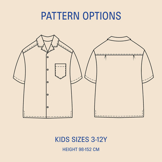 Kids Tropical Shirt sewing pattern Wardrobe By Me