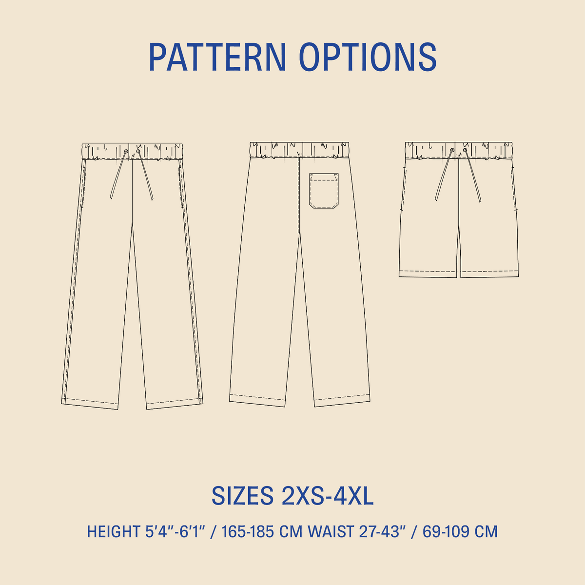 Loose Linen Pants Sewing pattern Wardrobe By Me