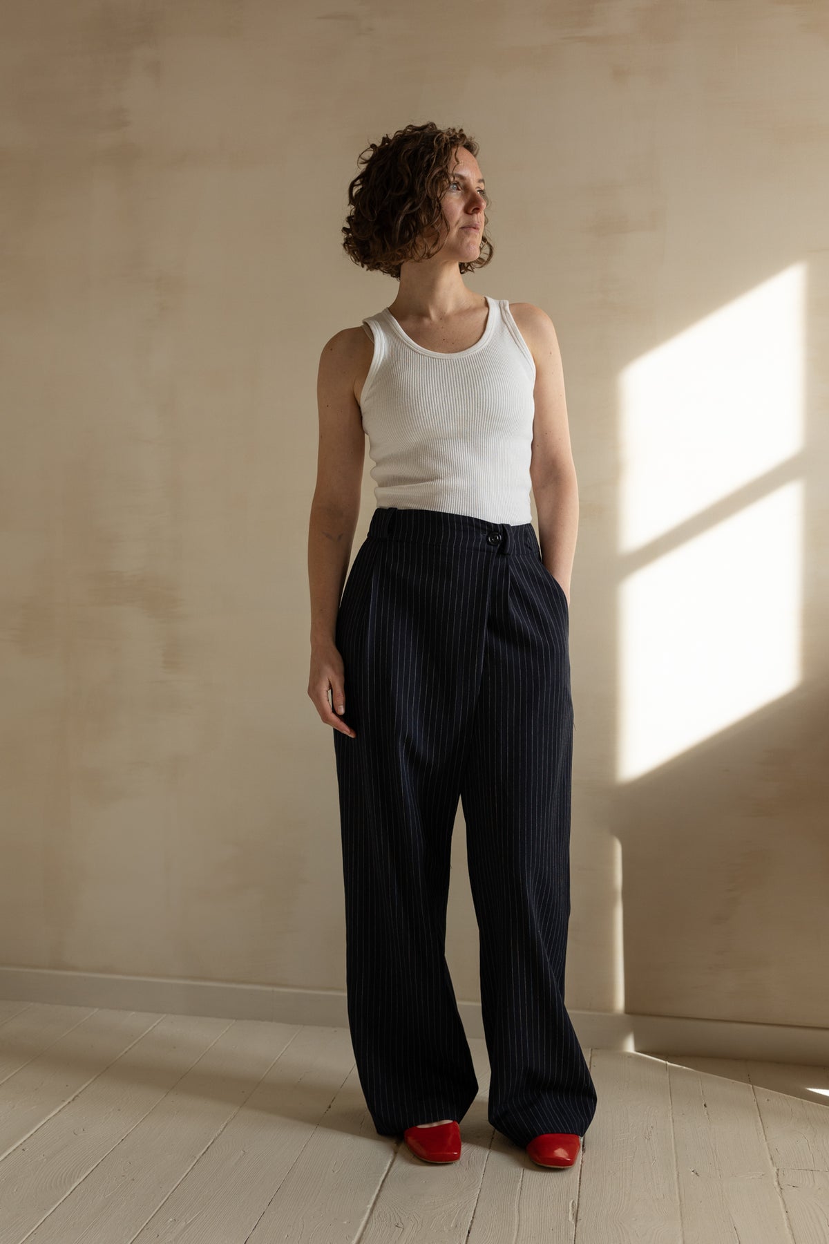 Pantalon tailleur portefeuille Hugo