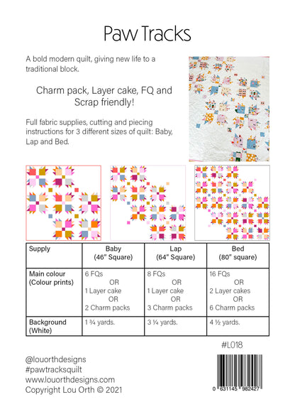Paw Tracks Quilt Pattern