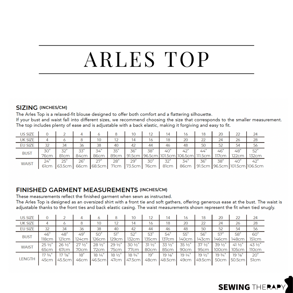 PDF Arles Top Pattern - Sewing Therapy