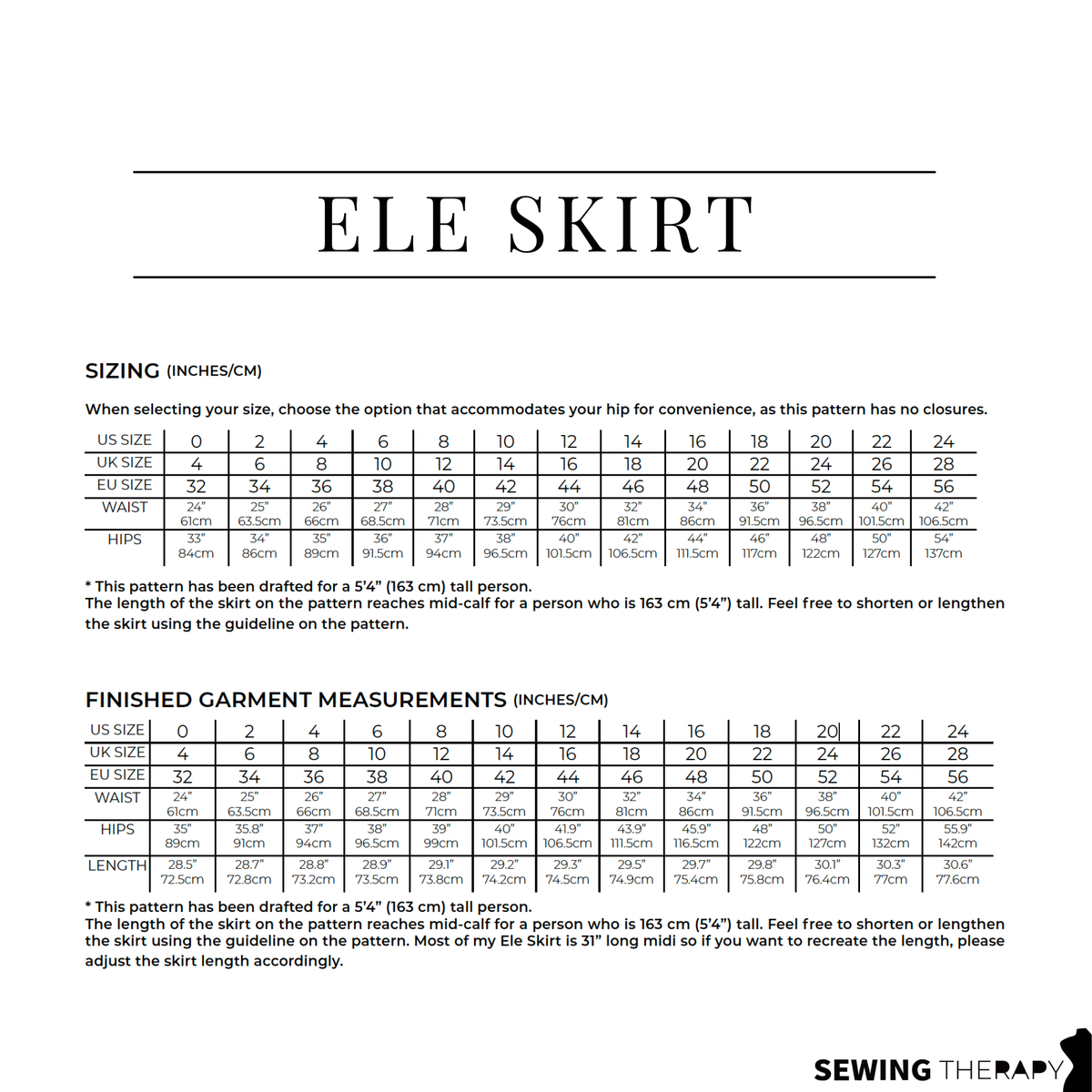 PDF Ele Skirt Pattern - Sewing Therapy