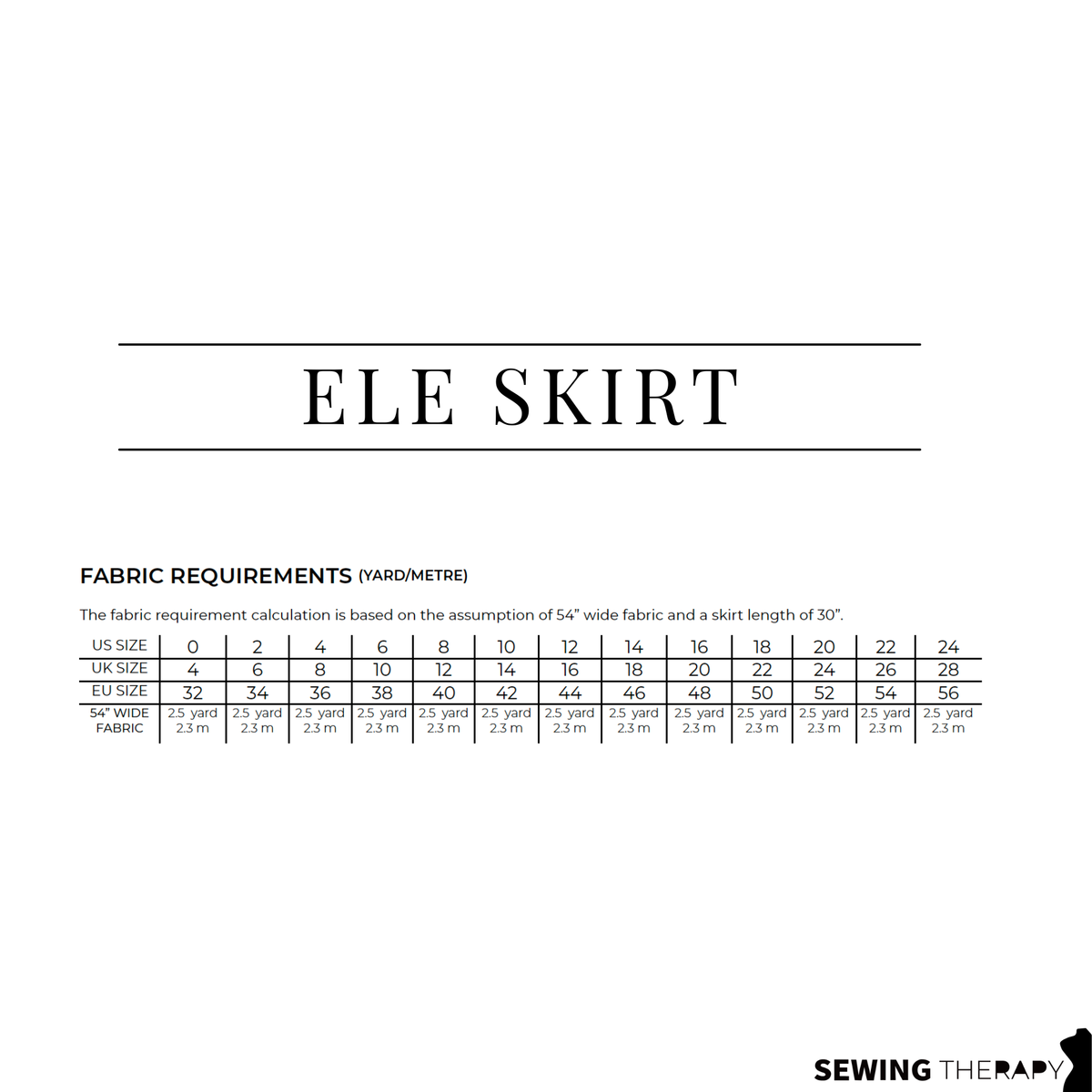 PDF Ele Skirt Pattern - Sewing Therapy