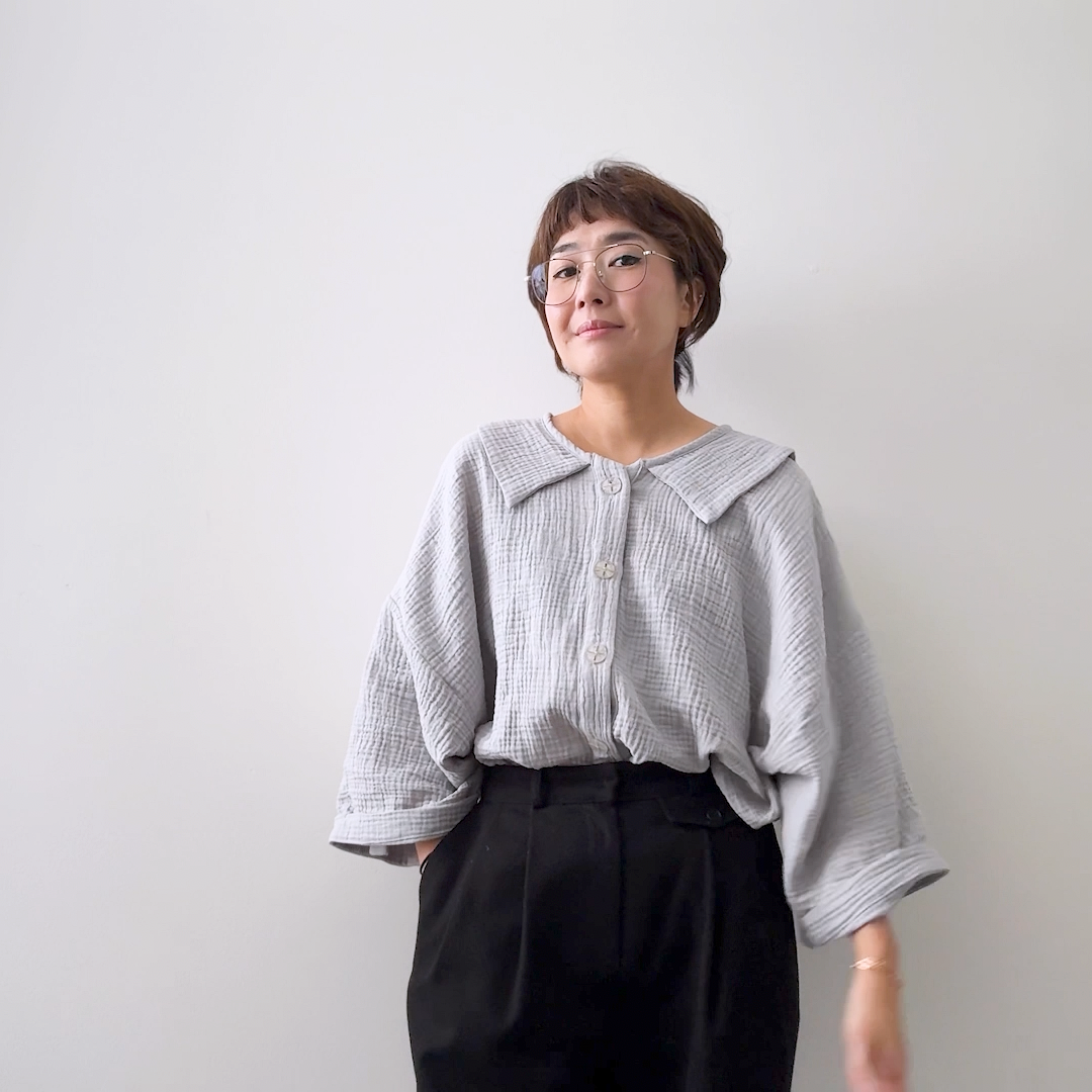 PDF Faux Collar Shirt and Dress Pattern - Sewing Therapy