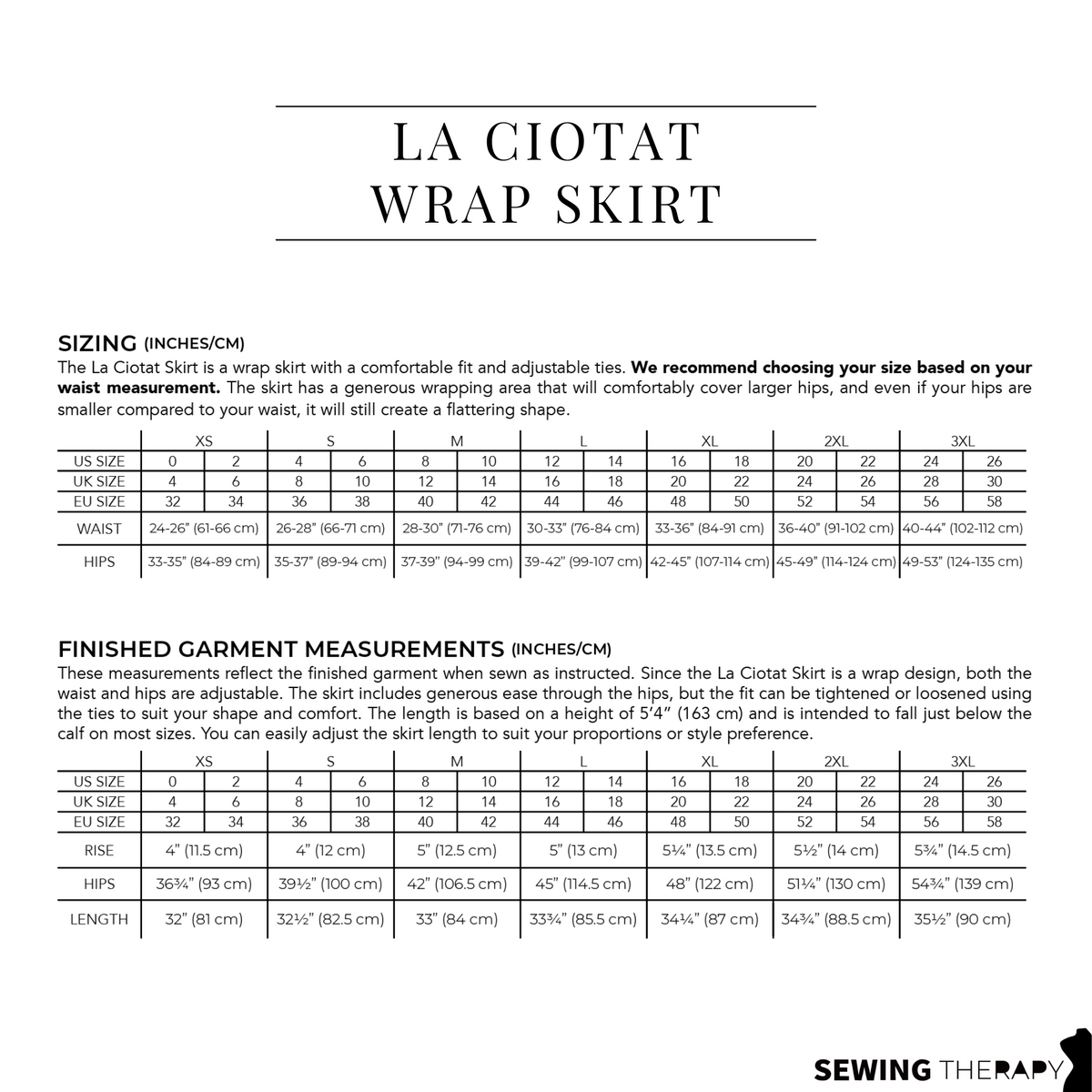 PDF La Ciotat Wrap Skirt Pattern - Sewing Therapy