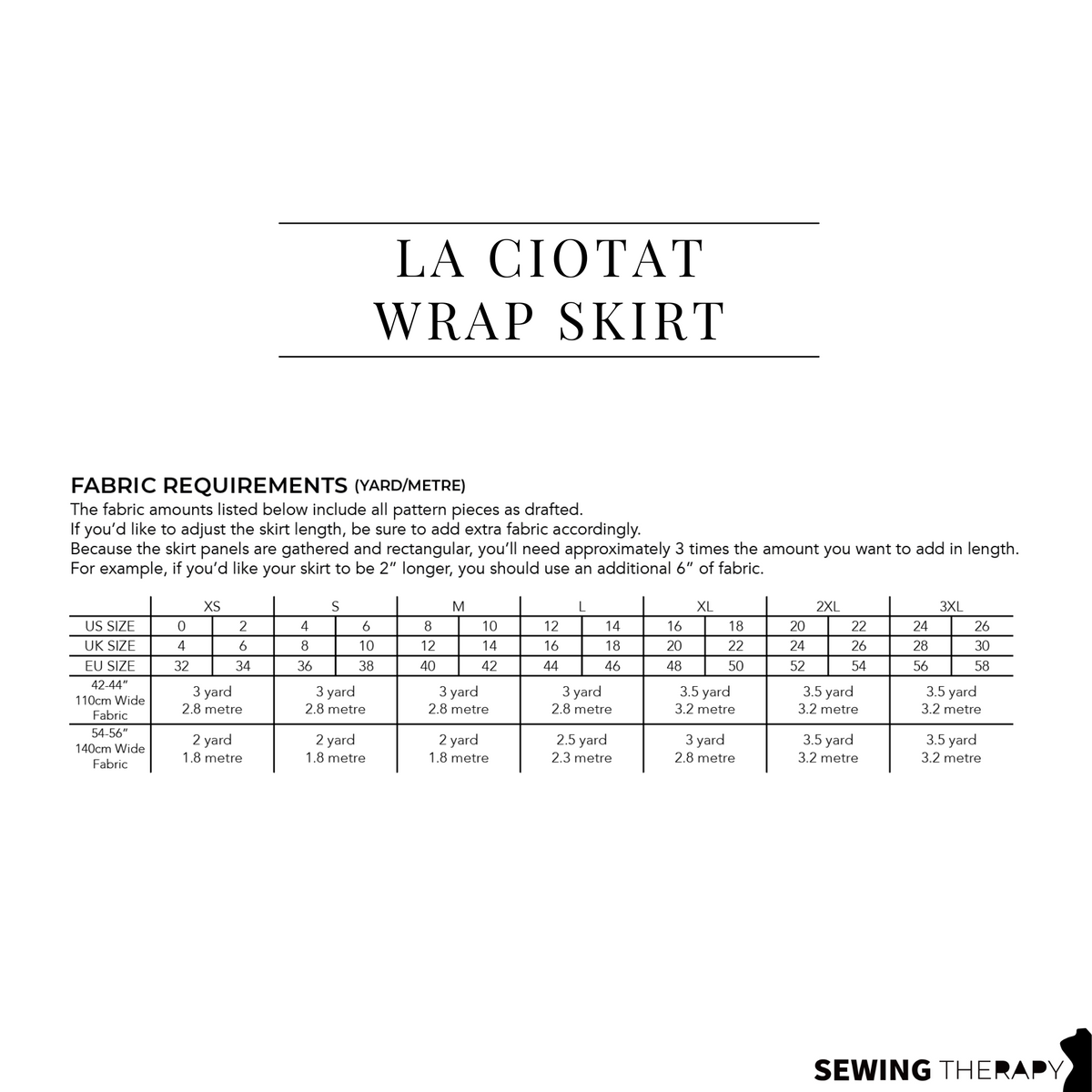 PDF La Ciotat Wrap Skirt Pattern - Sewing Therapy