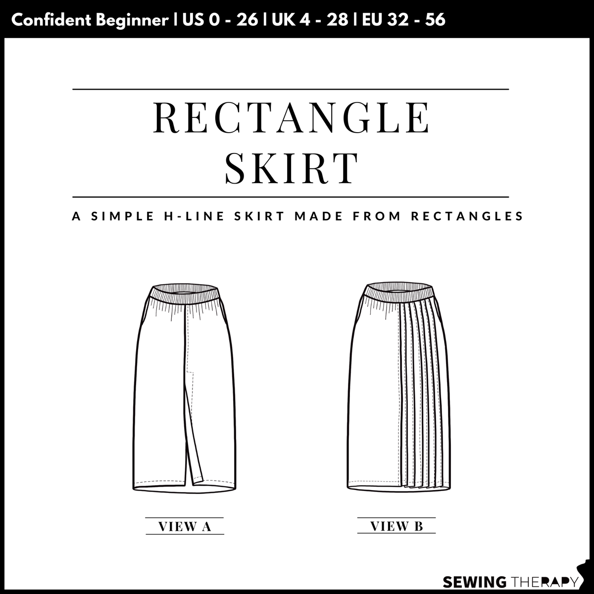 PDF Rectangle Skirt Pattern - Sewing Therapy