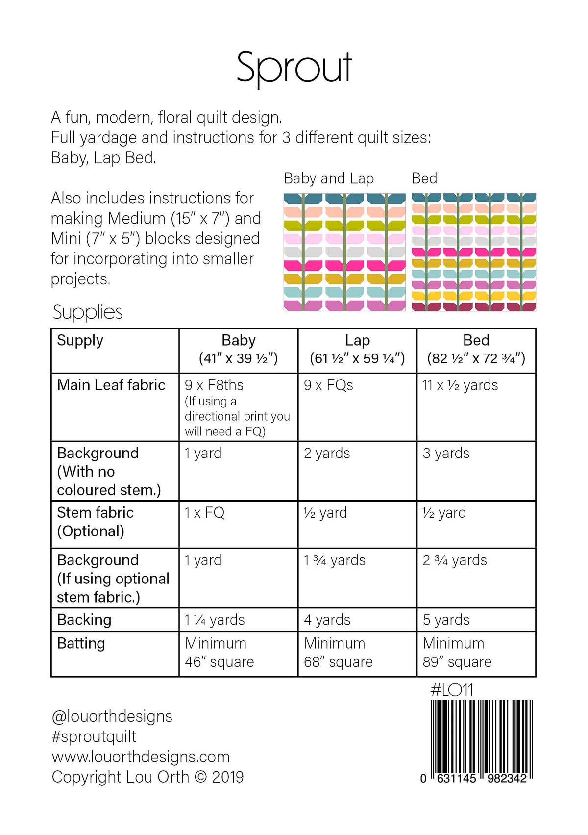 Sprout Quilt pattern